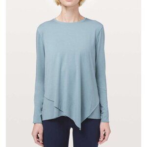 Lululemon Sweetest Day Long Sleeve *Tencel Blue Cast Size 12